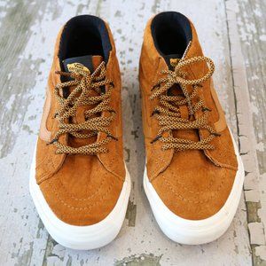 VANS Sk8 Mid Reissue Ghillie MTE Sudan Brown Suede Shoes Chukkah 7.5 p HP!!!